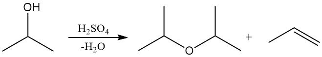 Dehydration of isopropanol
