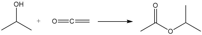reaction of Isopropyl alcohol with ketene