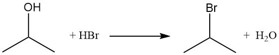 reaction of isopropyl alcohol with hydrobromic acid