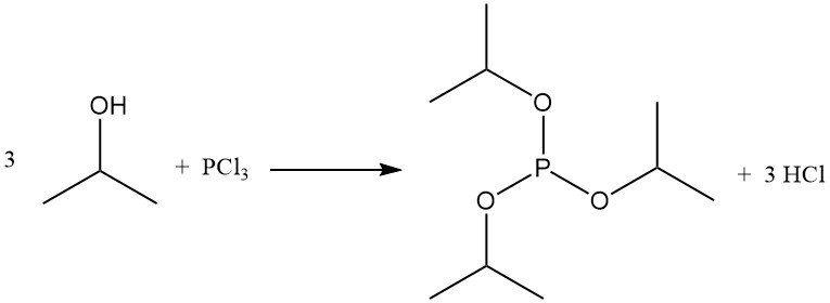 reaction of isopropyl alcohol with phosphorus trichloride